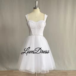 LoveDress Sexy A-Line Sweetheart Short Wedding Dress 2026 Backless Tulle Bride Gown Sleeveless Zipper Real Photos Customized