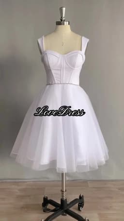 LoveDress Sexy A-Line Sweetheart Short Wedding Dress 2026 Backless Tulle Bride Gown Sleeveless Zipper Real Photos Customized