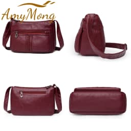 Fashion All-match Solid Color Messenger Bag High Capacity Womens Shoulder Bags 2021 New High Quality Pu Leather Women Handbag