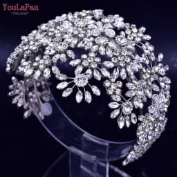 YouLaPan HP399 Vintage Bridal Crown And Tiara Shining Crystal Wedding Headband Bridal Hair Accessories Luxury Wedding Jewelry