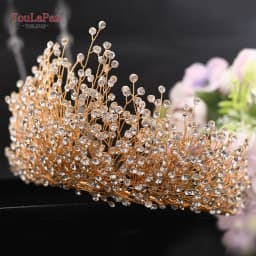 YouLaPan HP399 Vintage Bridal Crown And Tiara Shining Crystal Wedding Headband Bridal Hair Accessories Luxury Wedding Jewelry