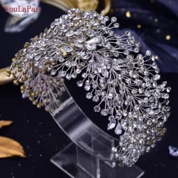 YouLaPan HP399 Vintage Bridal Crown And Tiara Shining Crystal Wedding Headband Bridal Hair Accessories Luxury Wedding Jewelry
