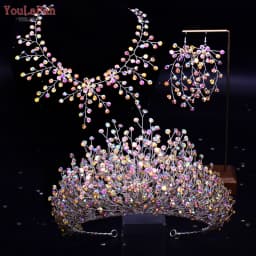YouLaPan HP399 Vintage Bridal Crown And Tiara Shining Crystal Wedding Headband Bridal Hair Accessories Luxury Wedding Jewelry