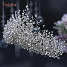 YouLaPan HP399 Vintage Bridal Crown And Tiara Shining Crystal Wedding Headband Bridal Hair Accessories Luxury Wedding Jewelry