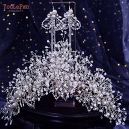 YouLaPan HP399 Vintage Bridal Crown And Tiara Shining Crystal Wedding Headband Bridal Hair Accessories Luxury Wedding Jewelry