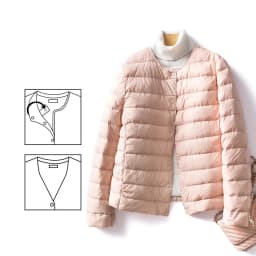 Women Liner Duck Down Jacket O-neck Variable V-neck 2024 New Female Winter Keep Warm Collarless Ultralight Quilted Puffer Coat