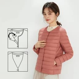 Women Liner Duck Down Jacket O-neck Variable V-neck 2024 New Female Winter Keep Warm Collarless Ultralight Quilted Puffer Coat