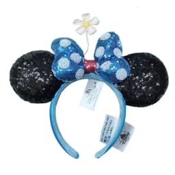 New Disney Mickey Mouse Ears Headband Space mountain Lunar New Year Minnie Bow Pink Sequins Cartoon Anime Headdress Headband Gif