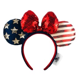 New Disney Mickey Mouse Ears Headband Space mountain Lunar New Year Minnie Bow Pink Sequins Cartoon Anime Headdress Headband Gif