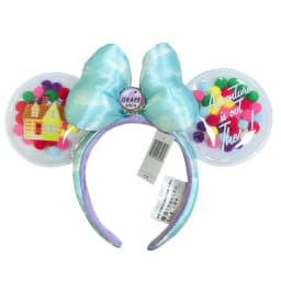 New Disney Mickey Mouse Ears Headband Space mountain Lunar New Year Minnie Bow Pink Sequins Cartoon Anime Headdress Headband Gif