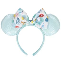 New Disney Mickey Mouse Ears Headband Space mountain Lunar New Year Minnie Bow Pink Sequins Cartoon Anime Headdress Headband Gif