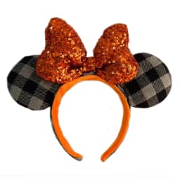 New Disney Mickey Mouse Ears Headband Space mountain Lunar New Year Minnie Bow Pink Sequins Cartoon Anime Headdress Headband Gif