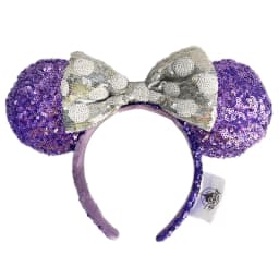 New Disney Mickey Mouse Ears Headband Space mountain Lunar New Year Minnie Bow Pink Sequins Cartoon Anime Headdress Headband Gif