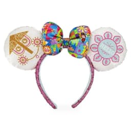New Disney Mickey Mouse Ears Headband Space mountain Lunar New Year Minnie Bow Pink Sequins Cartoon Anime Headdress Headband Gif