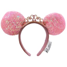 New Disney Mickey Mouse Ears Headband Space mountain Lunar New Year Minnie Bow Pink Sequins Cartoon Anime Headdress Headband Gif