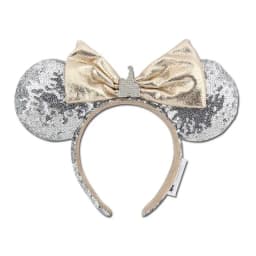 New Disney Mickey Mouse Ears Headband Space mountain Lunar New Year Minnie Bow Pink Sequins Cartoon Anime Headdress Headband Gif