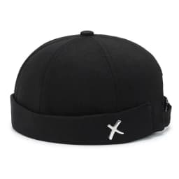 Spring New X Logo Melon Skin Hat Unisex Polyester Fiber Dome Hat Fashionable Street Style Beanie Sailor Landlord Hats