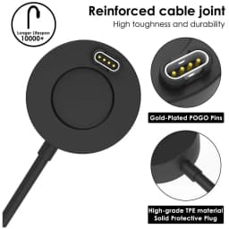 Charger For Garmin Vivoactive 5/6,Forerunner 55/165/265/965,Fenix 8/7/6 Charging Base,Suitable for Garmin Watch Charging Cable