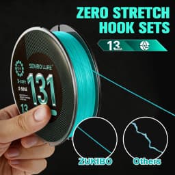 ZUKIBO New 131 Braid Fishing Line,Thin Diameter Superline,Tighter Braid,Smooth,Soft,Abrasion Resistant Saltwater Braided Line