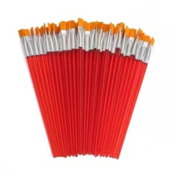 100pcs Paint Brushes Set for Students Acrylic with Flat Round Pointed Paint Brushes Craft Watercolor Oil Painting Brushes