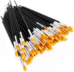 100pcs Paint Brushes Set for Students Acrylic with Flat Round Pointed Paint Brushes Craft Watercolor Oil Painting Brushes