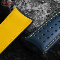 Genuine Leather Watchband For CITIZEN Blue Angel Watch AT8020-54L/8020-03L/JY8078 Curved End Watches Bracelet Strap 22mm 23mm