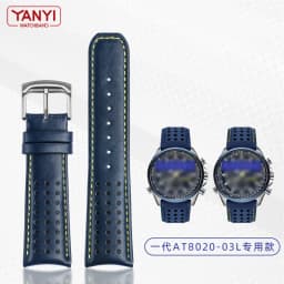Genuine Leather Watchband For CITIZEN Blue Angel Watch AT8020-54L/8020-03L/JY8078 Curved End Watches Bracelet Strap 22mm 23mm