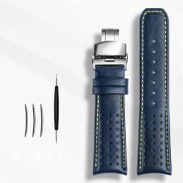 Genuine Leather Watchband For CITIZEN Blue Angel Watch AT8020-54L/8020-03L/JY8078 Curved End Watches Bracelet Strap 22mm 23mm