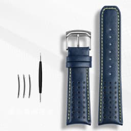Genuine Leather Watchband For CITIZEN Blue Angel Watch AT8020-54L/8020-03L/JY8078 Curved End Watches Bracelet Strap 22mm 23mm