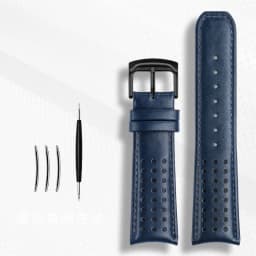 Genuine Leather Watchband For CITIZEN Blue Angel Watch AT8020-54L/8020-03L/JY8078 Curved End Watches Bracelet Strap 22mm 23mm