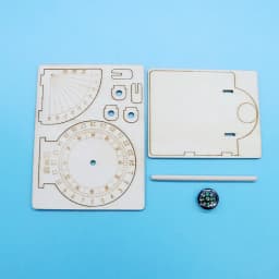 1 PCS DIY Equatorial Sundial Clock Wooden Scientific Model Teaching Aid Educational Toys For Kids Desk Craft Accessories