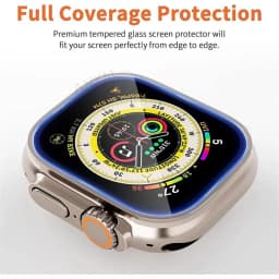 2Pcs Tempered Glass Film For Apple Watch Ultra 2 49mm With Alignment Tool Screen Protector for Watch Ultra 49mm Easy Install Kit