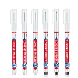 5-8Pcs/Set 20mm Deep Hole Long Nib Head Markers for Woodworking Decoration Waterproof Multi-Purpose Metal Perforating Paint Pen