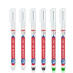 5-8Pcs/Set 20mm Deep Hole Long Nib Head Markers for Woodworking Decoration Waterproof Multi-Purpose Metal Perforating Paint Pen
