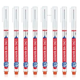 5-8Pcs/Set 20mm Deep Hole Long Nib Head Markers for Woodworking Decoration Waterproof Multi-Purpose Metal Perforating Paint Pen