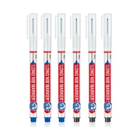 5-8Pcs/Set 20mm Deep Hole Long Nib Head Markers for Woodworking Decoration Waterproof Multi-Purpose Metal Perforating Paint Pen