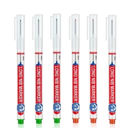 5-8Pcs/Set 20mm Deep Hole Long Nib Head Markers for Woodworking Decoration Waterproof Multi-Purpose Metal Perforating Paint Pen
