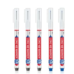 5-8Pcs/Set 20mm Deep Hole Long Nib Head Markers for Woodworking Decoration Waterproof Multi-Purpose Metal Perforating Paint Pen
