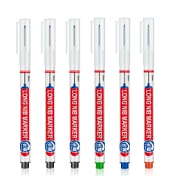 5-8Pcs/Set 20mm Deep Hole Long Nib Head Markers for Woodworking Decoration Waterproof Multi-Purpose Metal Perforating Paint Pen