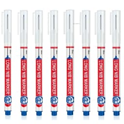 5-8Pcs/Set 20mm Deep Hole Long Nib Head Markers for Woodworking Decoration Waterproof Multi-Purpose Metal Perforating Paint Pen