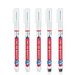 5-8Pcs/Set 20mm Deep Hole Long Nib Head Markers for Woodworking Decoration Waterproof Multi-Purpose Metal Perforating Paint Pen