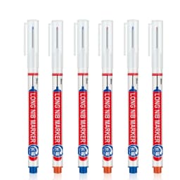 5-8Pcs/Set 20mm Deep Hole Long Nib Head Markers for Woodworking Decoration Waterproof Multi-Purpose Metal Perforating Paint Pen