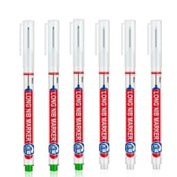 5-8Pcs/Set 20mm Deep Hole Long Nib Head Markers for Woodworking Decoration Waterproof Multi-Purpose Metal Perforating Paint Pen