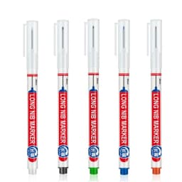 5-8Pcs/Set 20mm Deep Hole Long Nib Head Markers for Woodworking Decoration Waterproof Multi-Purpose Metal Perforating Paint Pen