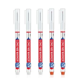 5-8Pcs/Set 20mm Deep Hole Long Nib Head Markers for Woodworking Decoration Waterproof Multi-Purpose Metal Perforating Paint Pen