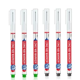 5-8Pcs/Set 20mm Deep Hole Long Nib Head Markers for Woodworking Decoration Waterproof Multi-Purpose Metal Perforating Paint Pen