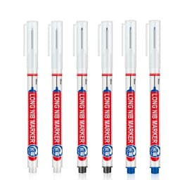 5-8Pcs/Set 20mm Deep Hole Long Nib Head Markers for Woodworking Decoration Waterproof Multi-Purpose Metal Perforating Paint Pen