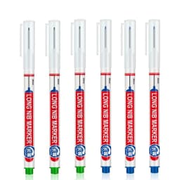 5-8Pcs/Set 20mm Deep Hole Long Nib Head Markers for Woodworking Decoration Waterproof Multi-Purpose Metal Perforating Paint Pen