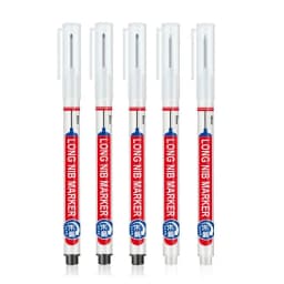 5-8Pcs/Set 20mm Deep Hole Long Nib Head Markers for Woodworking Decoration Waterproof Multi-Purpose Metal Perforating Paint Pen