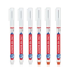 5-8Pcs/Set 20mm Deep Hole Long Nib Head Markers for Woodworking Decoration Waterproof Multi-Purpose Metal Perforating Paint Pen